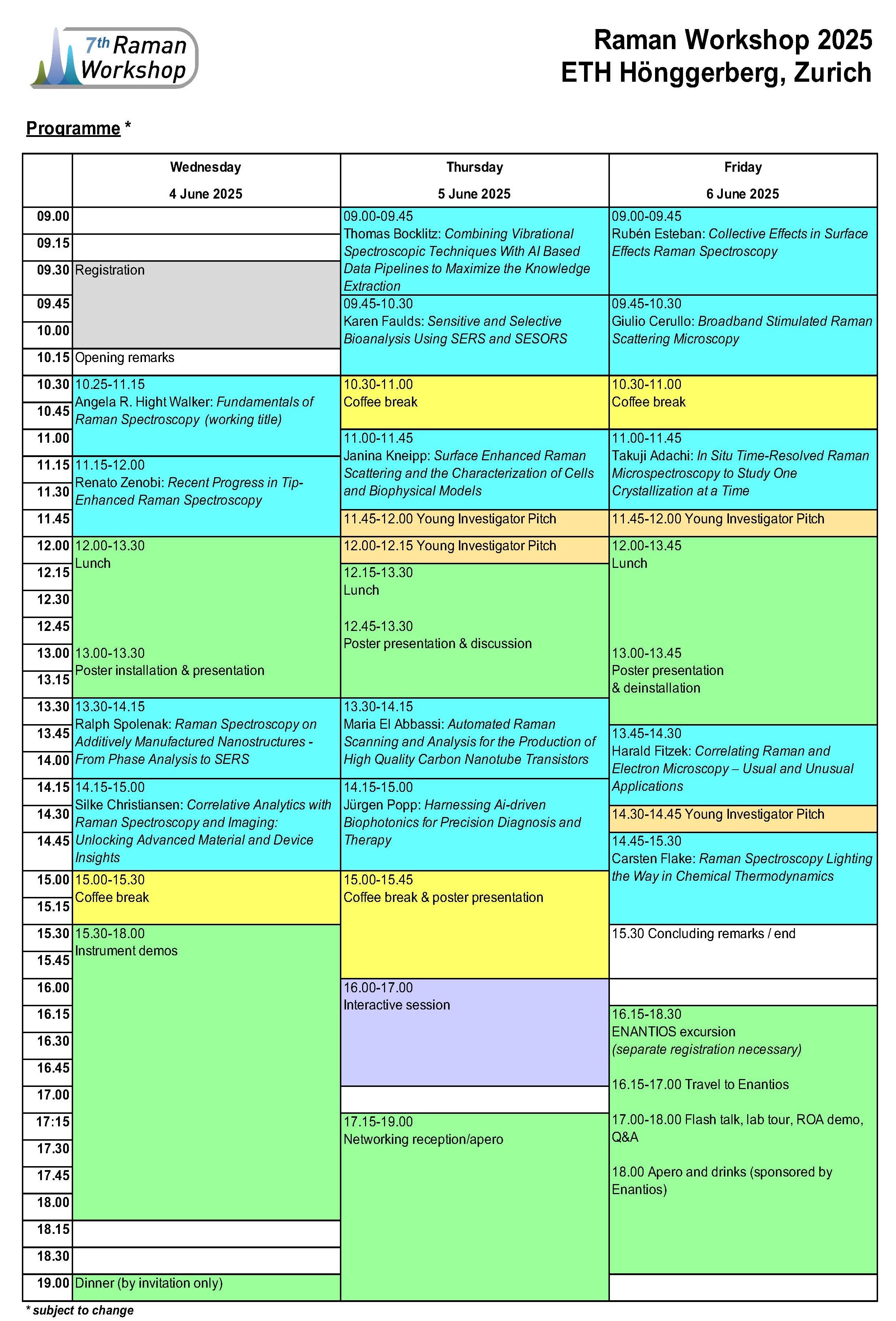 Detailed programme schedule (PDF for download in the section above)